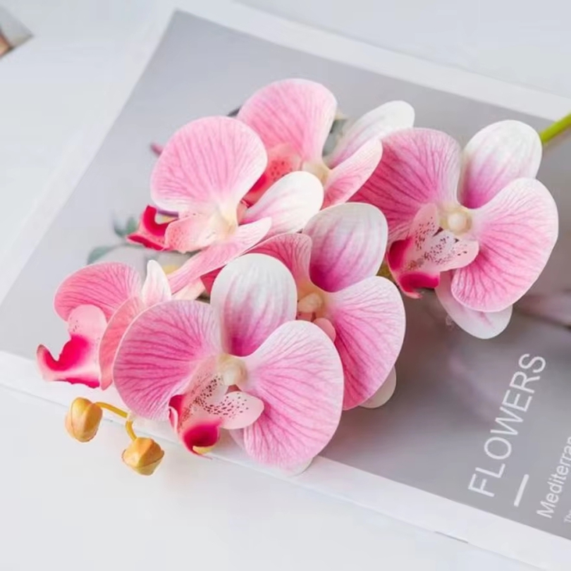 Outdoor Furniture Designer - 3D Artificial Flowers Plastic Butterfly Orchid