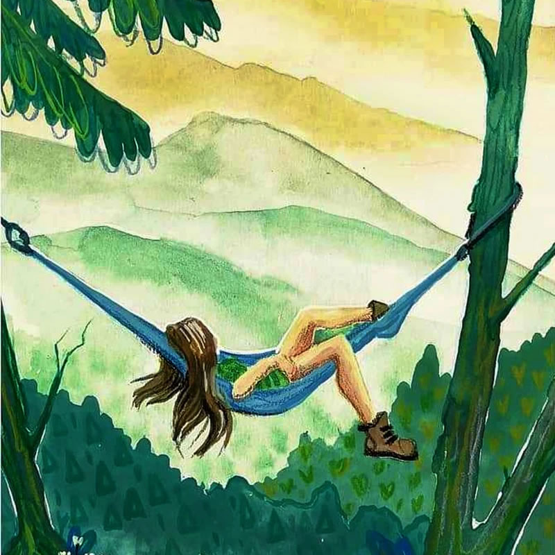 Outdoor Furniture Quick Dry - Ultralight Parachute Nylon Hammock, Portable Single
