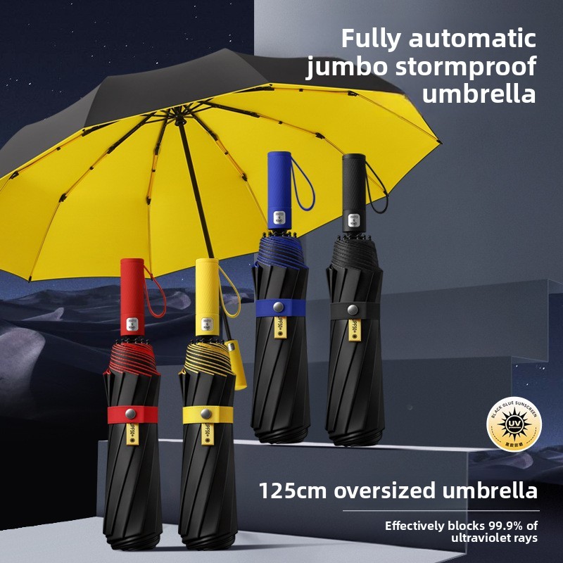 125CM Triple Fold Double Layer - Parasol Umbrella Large review and price