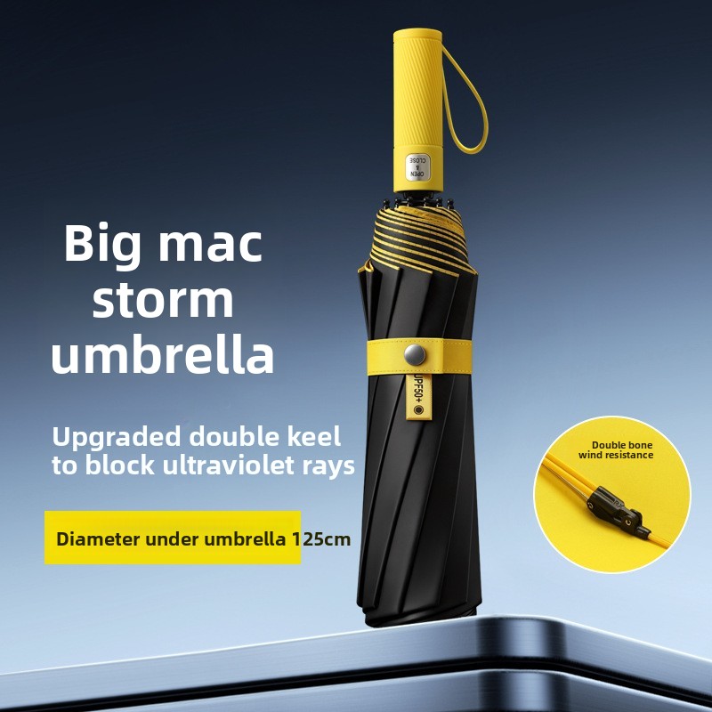 125CM Triple Fold Double Layer - Parasol Umbrella Large review and price