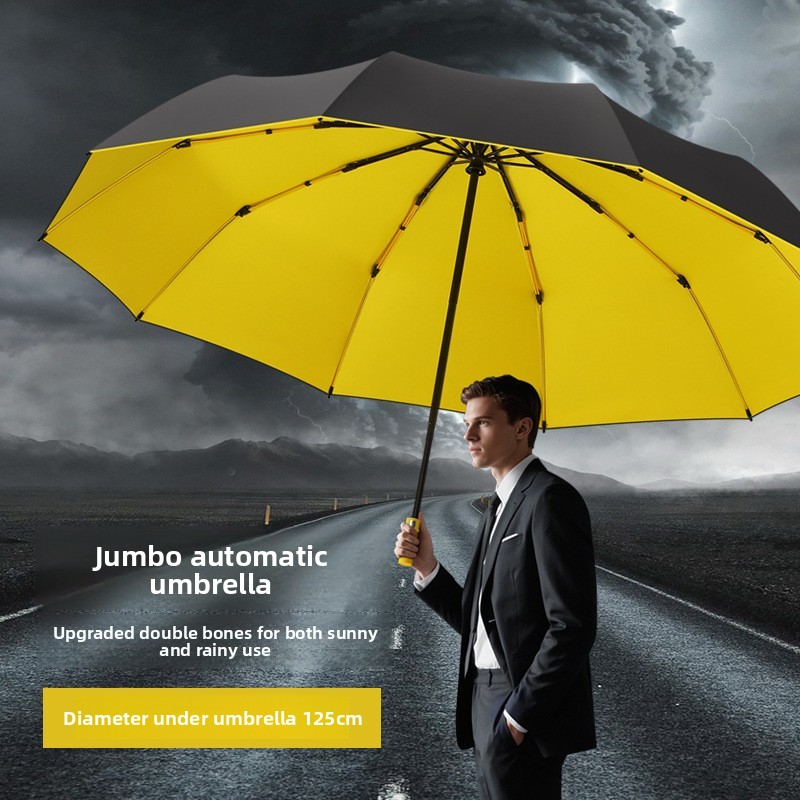 125CM Triple Fold Double Layer - Parasol Umbrella Large review and price