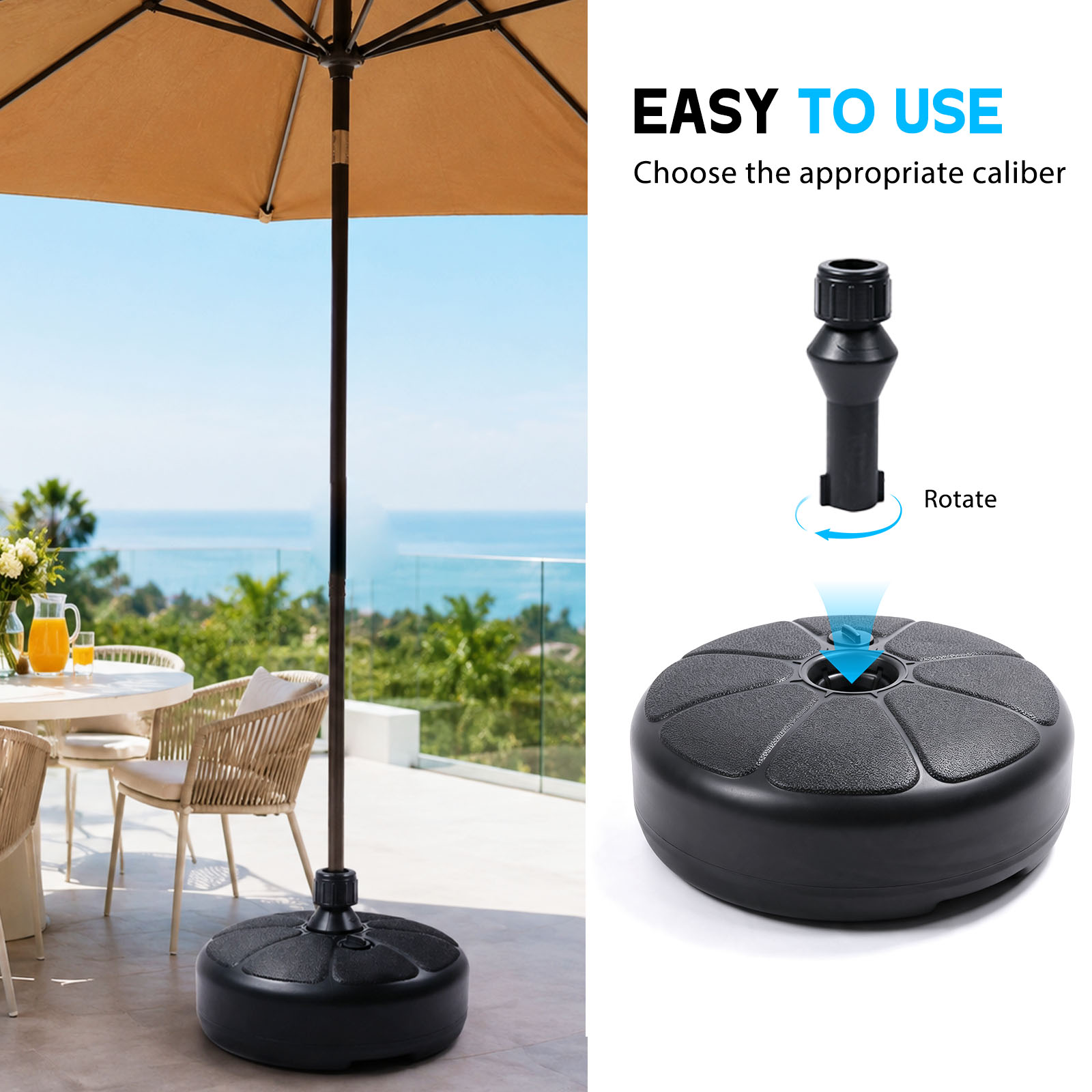 26lbs Fillable Water Sand Umbr - Outdoor Furniture Sunbrella review and price