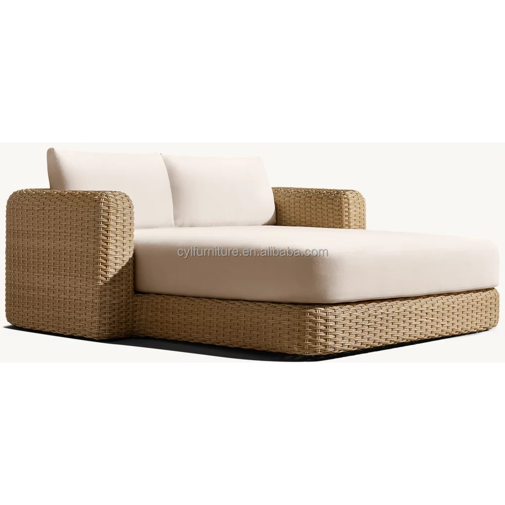 Modern PE Rattan Daybed with P - Outdoor Furniture Quick Dry review and price