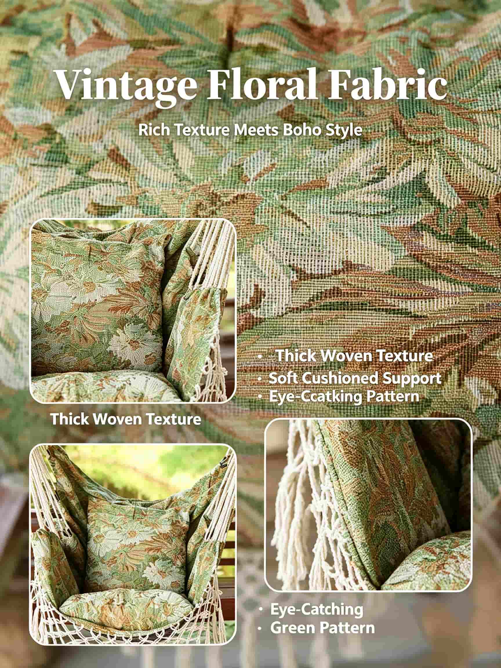 Boho Floral Hammock Swing Chai - Outdoor Furniture No Cushions review and price