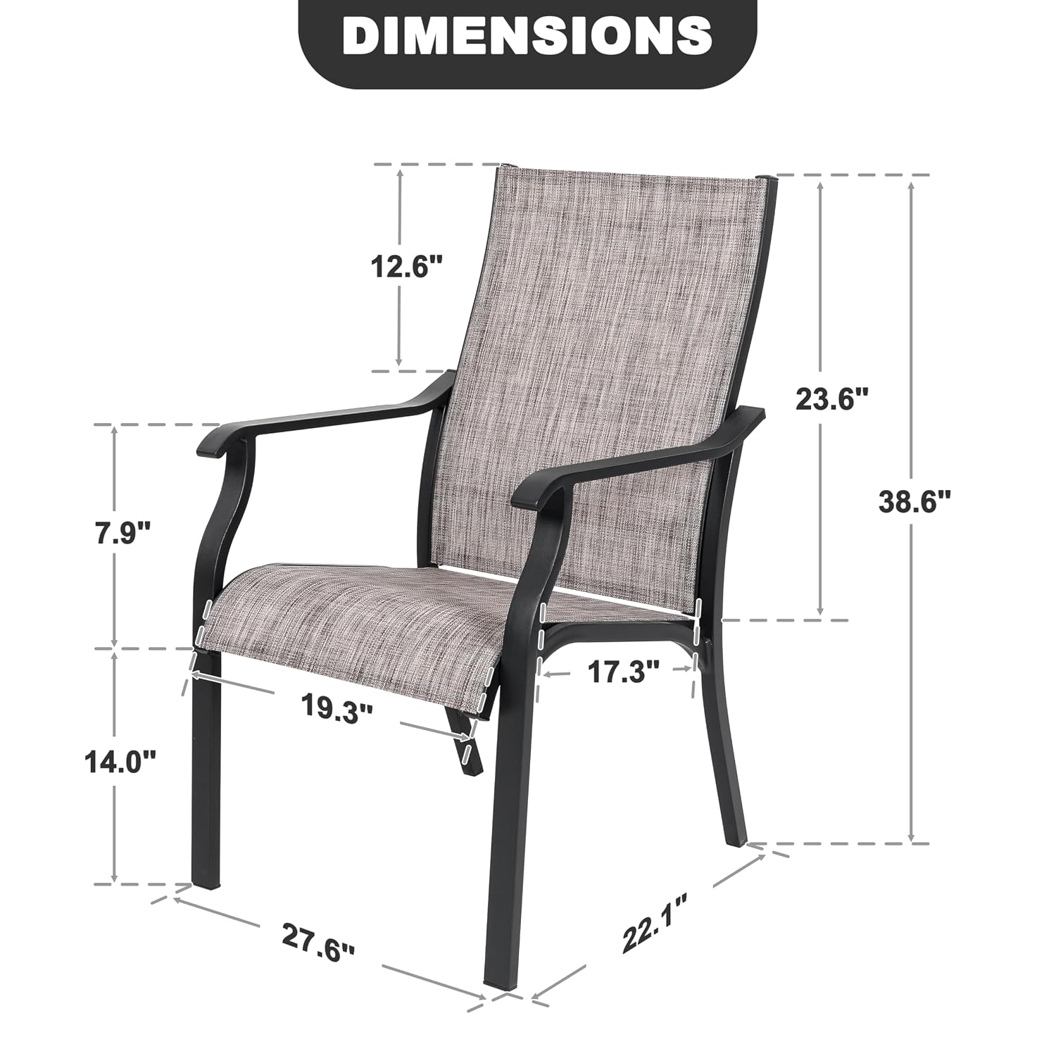 Outdoor Dining Chair 2pcs, Tex - Outdoor Furniture Quick Dry review and price