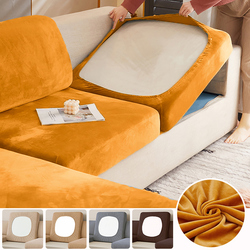 Elastic Velvet Sofa Seat Cushi - Outdoor Furniture No Cushions review and price