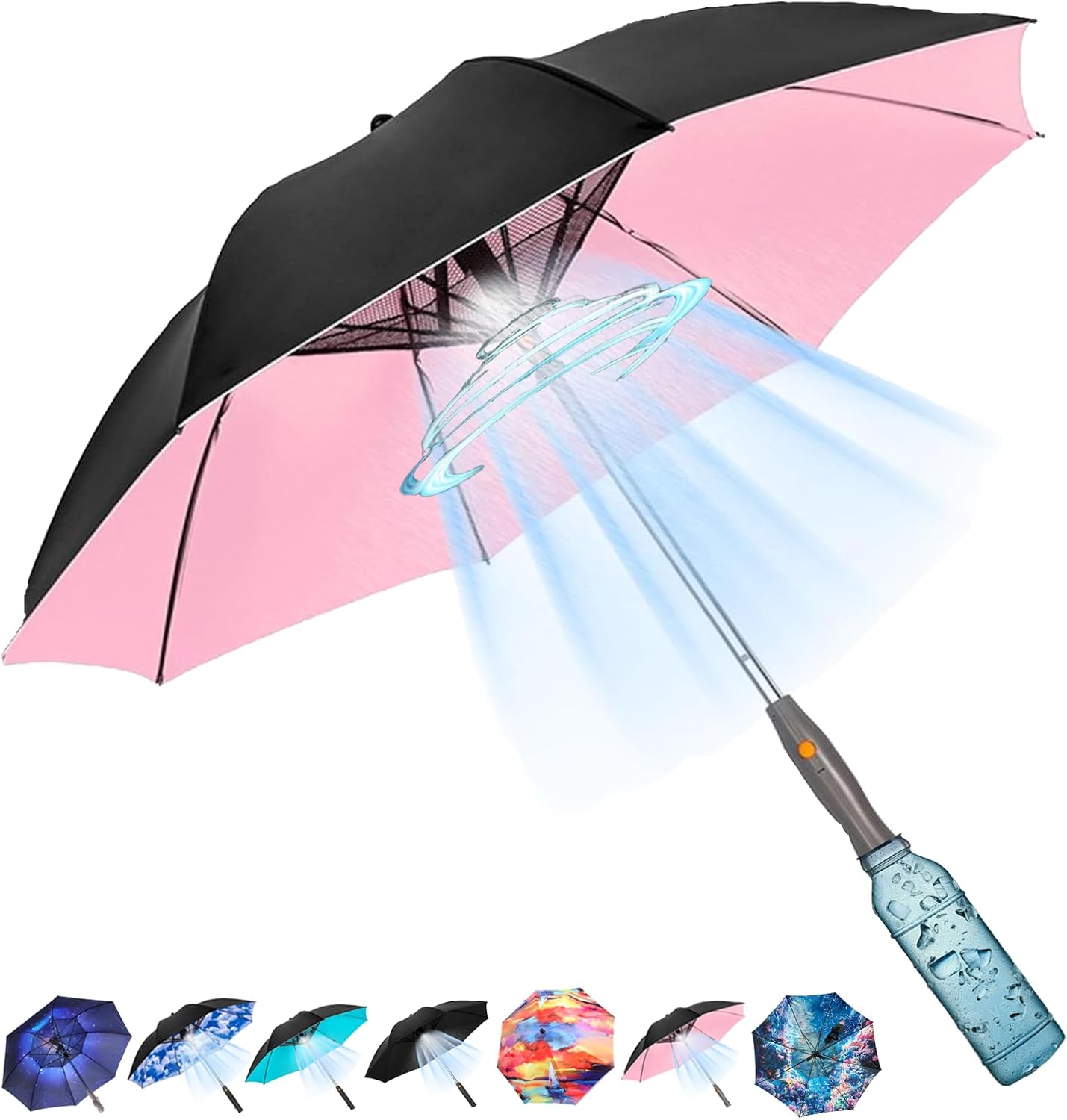Built In Fan Misting Cooling L - Parasol Umbrella Large review and price