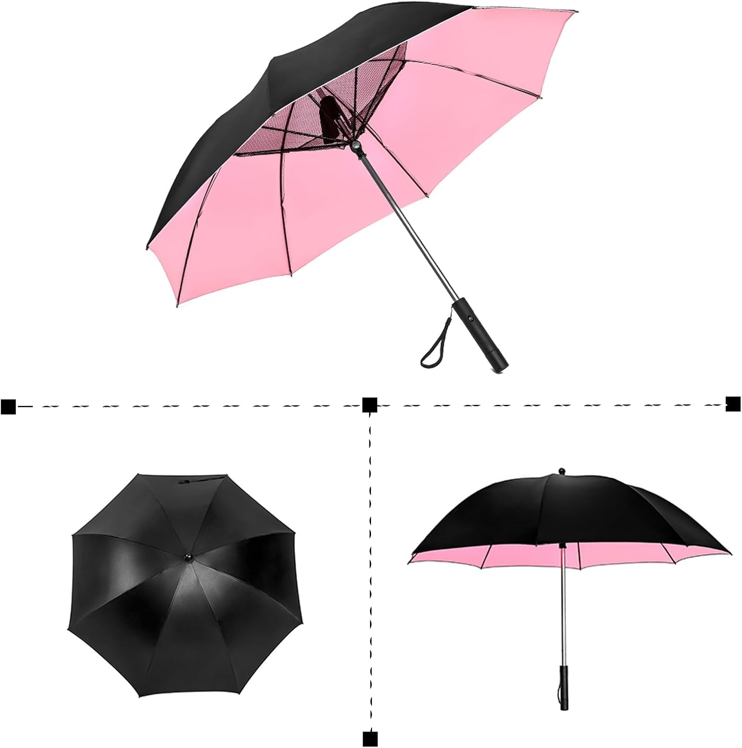 Built In Fan Misting Cooling L - Parasol Umbrella Large review and price