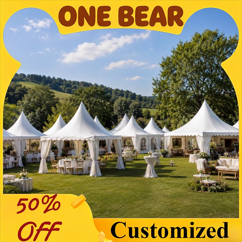 Customizable White Pagoda Tent - Outdoor Furniture Exhibition review and price